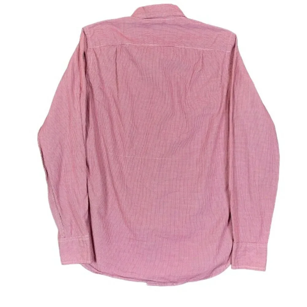 J. Crew Red and White Gingham Check Men's Button Down Shirt Size XS‎